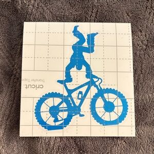 Blue Bicycle Graphic Tile